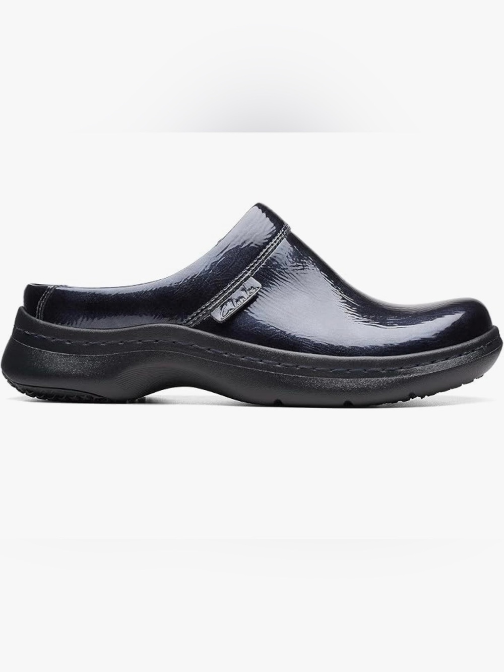 Clarks Pro Slip-On Deep Navy Patent Slip-On Clogs Size 6.5M